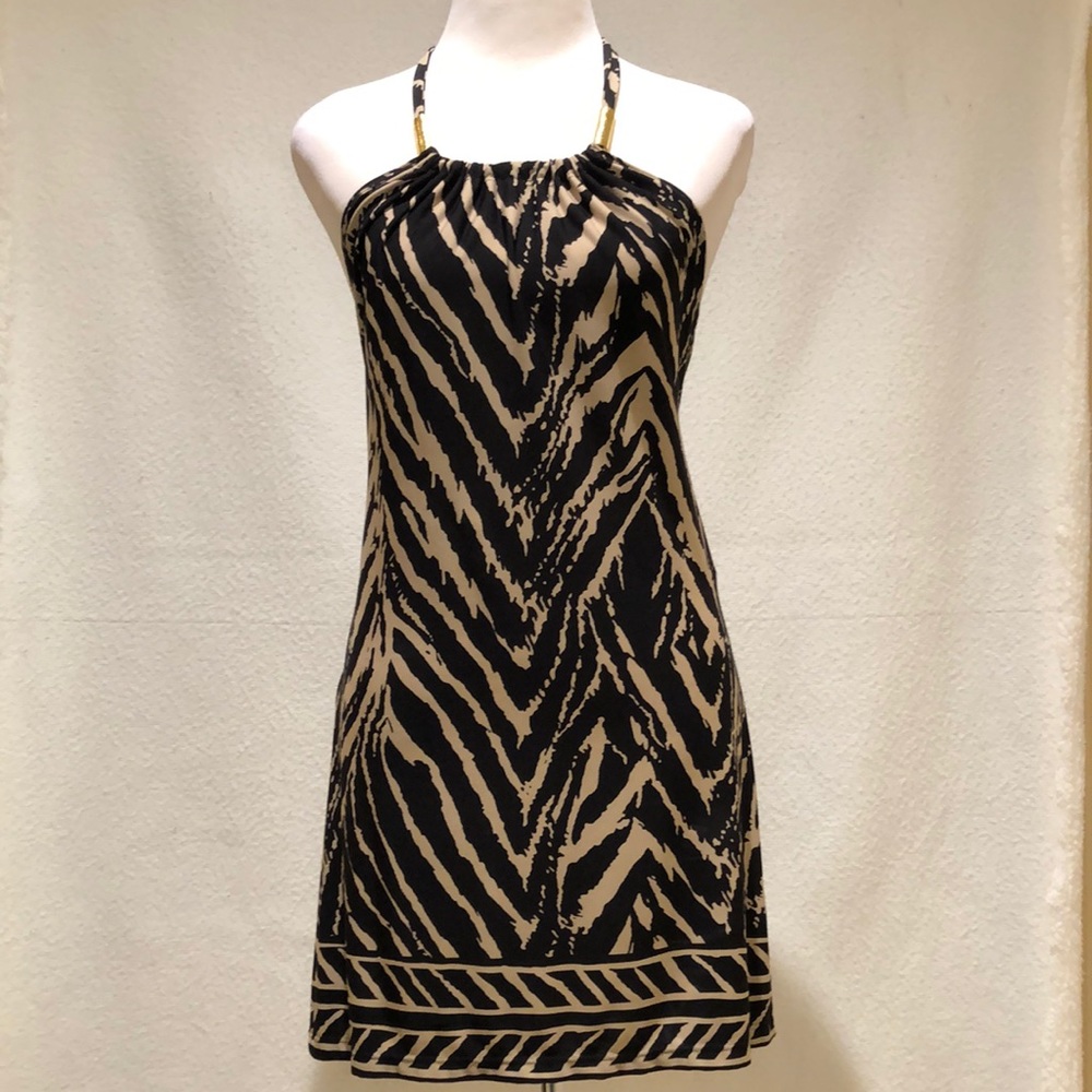 Cache Black and Tan Dress - Picture 1 of 8